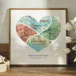  heart shaped design in wood frame