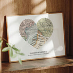  heart shaped design in wood frame