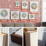 Sizes and frames. 16x16, 24x18, 12x12, 10x8, 16x12. Closeups of White Frame, Black Frame, Walnut Canvas, Canvas Wrap