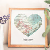 image of vintage map art print and 1 locations. "o|n|e", "one", "o/n/e",