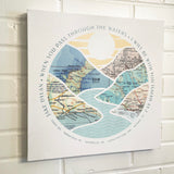 [Canvas Wrap|16x16|5 Maps] River scape relief with inset maps in hills.