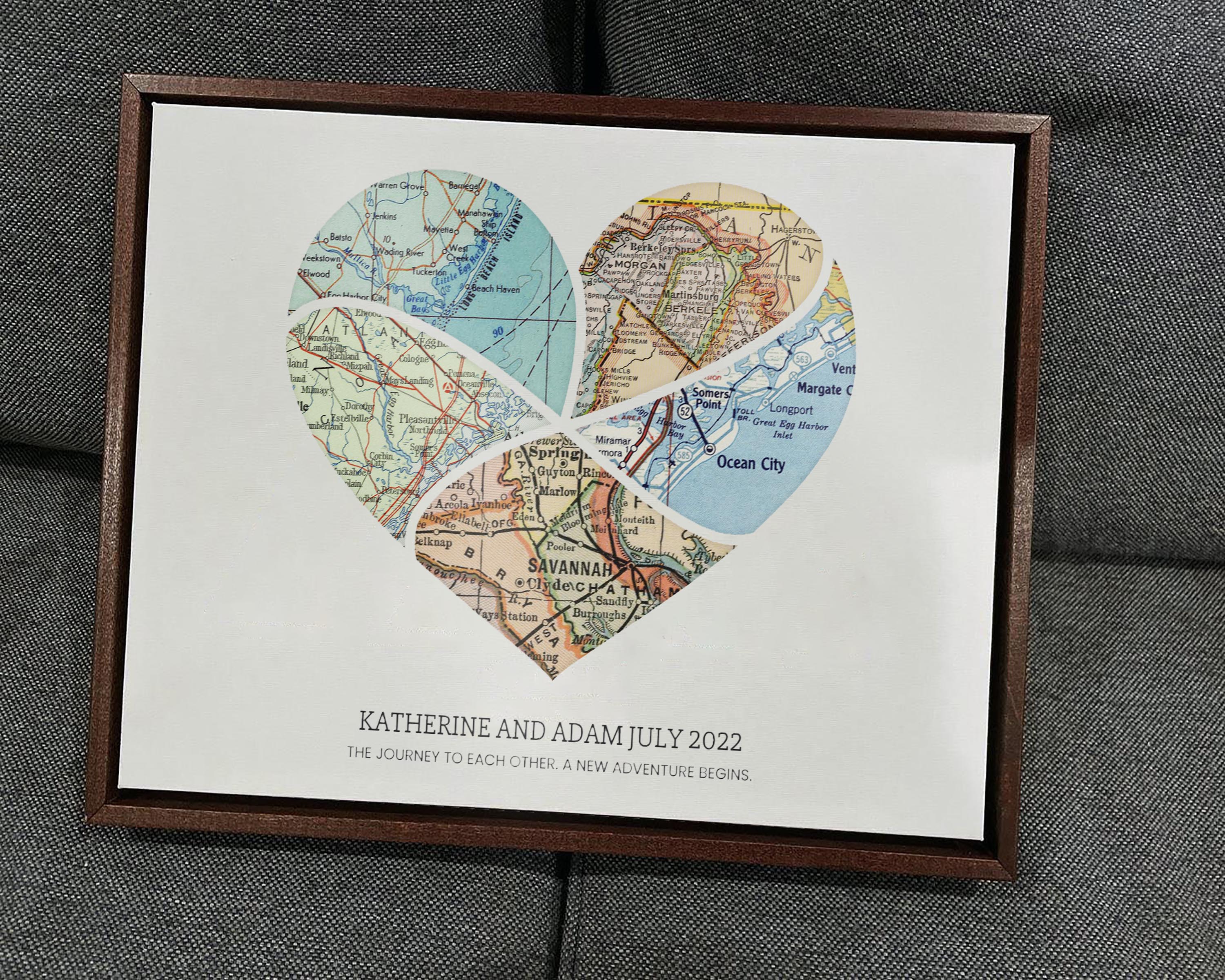 [Walnut Canvas|16x12|5 Maps]