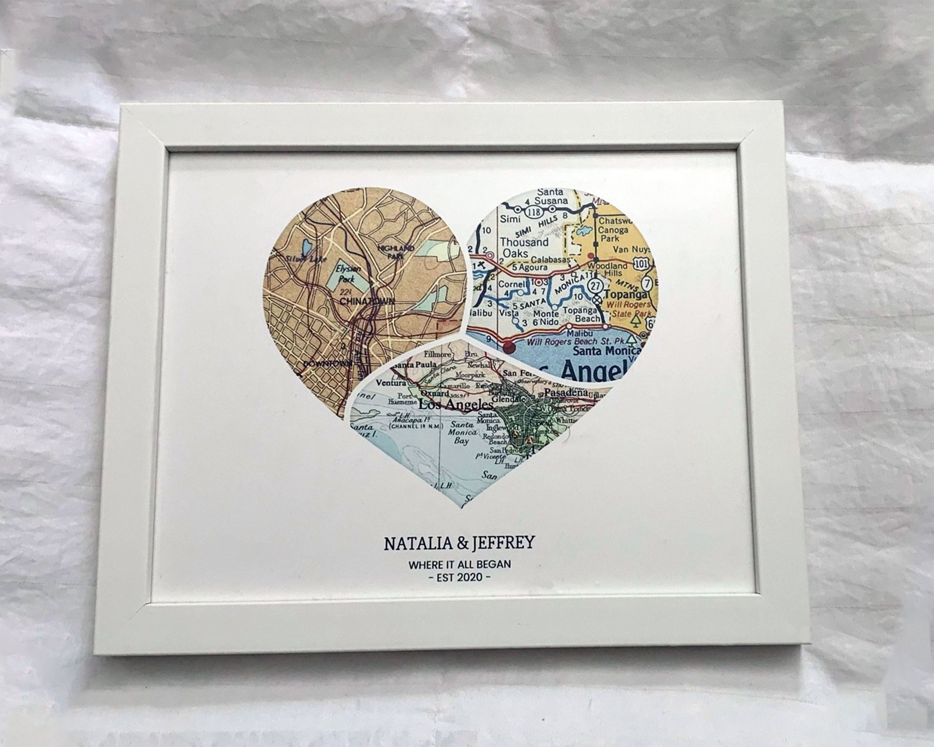 [White Frame|10x8|3 Maps]