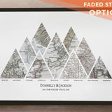 black frame with nine map sections