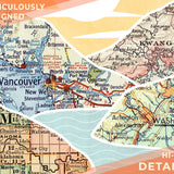 Closeup of maps to show detail.